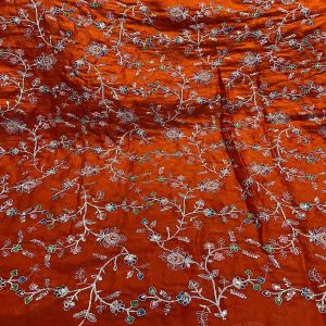 Space Silk Heavy Coding Multi Embroidery Design Fabric