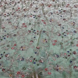Space Silk Multi Thread Coding Embroidery Fabric