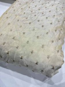 Tissue Shimmer Sequins Butti Embroidery Fabric