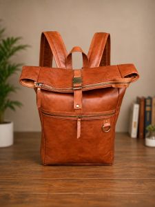 Brown Leather Backpack