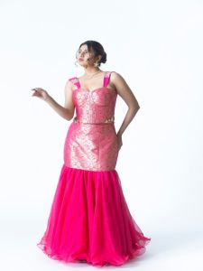 Ladies Pink Pure Banarasi Silk Lehenga Choli Set