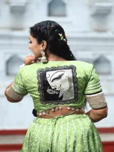 Ladies Pista Green Satin Silk Flare Lehenga Choli with Dupatta