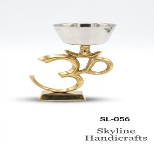 Aluminium Om Diya Holder