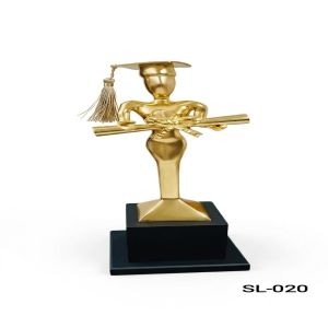 Golden Aluminium Graduation Trophy