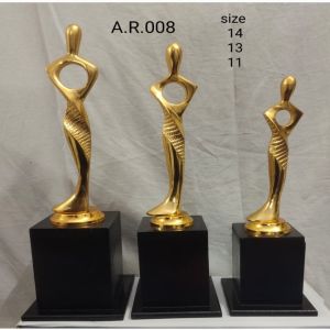 Golden Premium Abstract Human Figure Trophy Set
