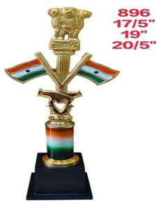 Metal Ashoka Indian Flag Trophy