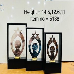 Premium Acrylic Star Shield Frame Trophy Set