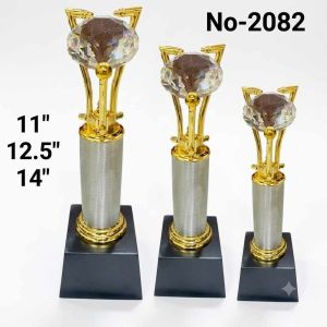 Premium Crystal Diamond Trophy Set