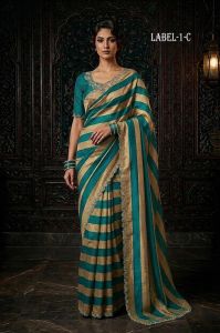 Ladies Black Floral Satin Silk Designer Saree