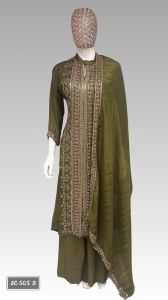 Ladies Designer Embroidered Straight Kurta Palazzo Set