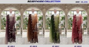Ladies Embroidered Organza Suit Set