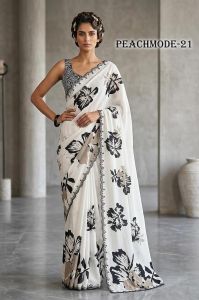 Ladies Floral Designer Party Wear Saree