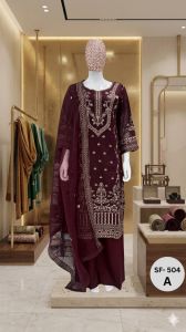 Ladies Olive Royale Ethnic Palazzo Set