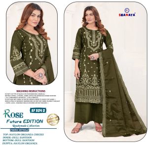 Ladies Olive Royale Ethnic Palazzo Set