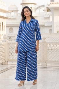 Ladies Rust Printed Cotton Co-Ord Set