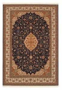 Kashan Blue Silk On Silk Luxury Home Décor Carpets