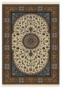 Kashan Cream Silk Handmade Oriental Kashmiri Carpets