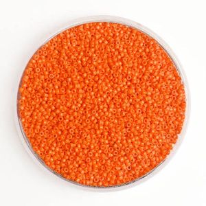 1.5 Mm Orange Glass Seed Beads