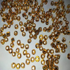 12mm Golden Round Glass Beads