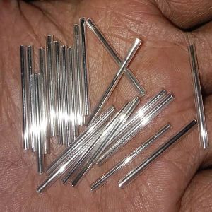 30 Mm Silver White Pipe Glass Beads
