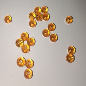 6mm Golden Round Glass Beads