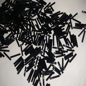 Black Pipe Glass Beads
