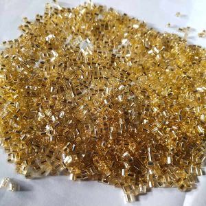 Golden Glass Cut Beads