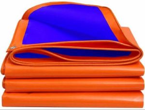 Orange and Blue HDPE Tarpaulin