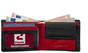 Mens Crimson Noir Leather Wallet