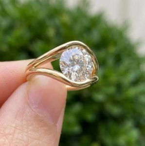 2 CT Round Cut E VVS2/VS1 Lab Grown Diamond Ring