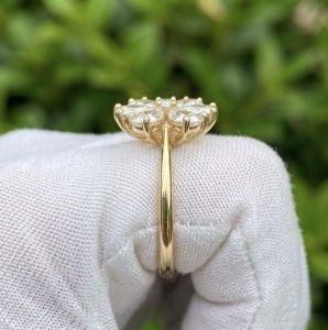 3 Tcw Lab Grown Diamond Flower Engagement Ring