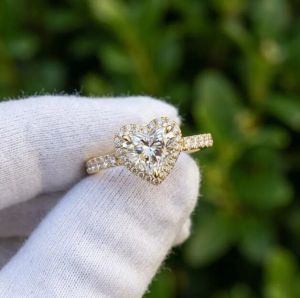 3CT Heart Shape Lab Grown Diamond Engagement Ring