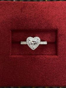 3CT Heart Shape Lab Grown Diamond Engagement Ring