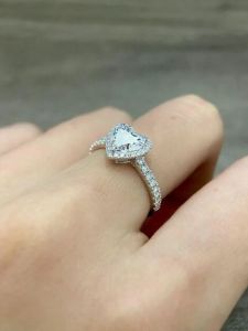 3CT Heart Shape Lab Grown Diamond Engagement Ring