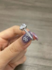3CT Heart Shape Lab Grown Diamond Engagement Ring