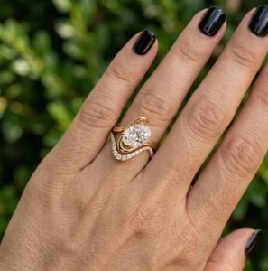 3CT Oval Cut E VVS2 / VS1 IGI Certified Lab Grown Diamond Bridal Ring
