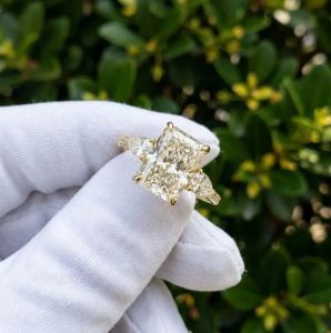 3CT Radiant Cut IGI Certified Lab Grown Diamond Ring