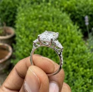 3CT Radiant Cut IGI Certified Lab Grown Diamond Ring