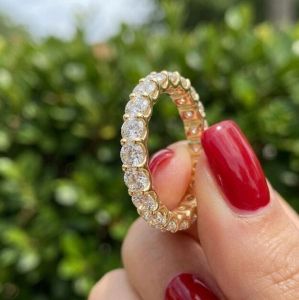 3CTW Round Lab Grown Diamond 3.5mm Width Eternity Ring