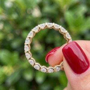 3CTW Round Lab Grown Diamond 3.5mm Width Eternity Ring