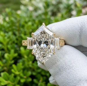4CT Dutch Marquise Cut Lab Grown  IGI Certified Diamond Ring
