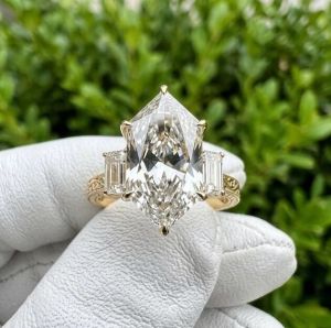 4CT Dutch Marquise Cut Lab Grown  IGI Certified Diamond Ring
