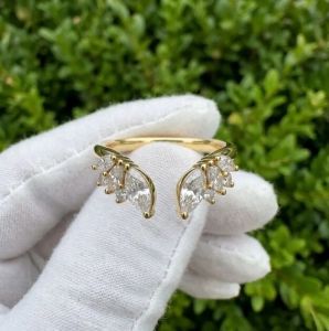 4CT IGI Certified Marquise Lab Grown Diamond Ring Set