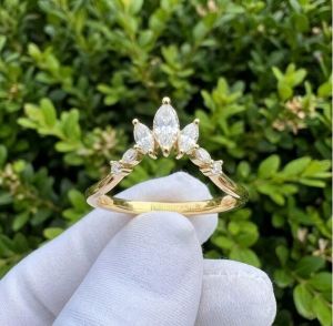4CT IGI Certified Marquise Lab Grown Diamond Ring Set