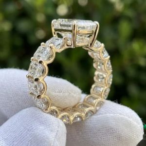 6CTW Emerald Lab Grown Diamond Engagement Ring