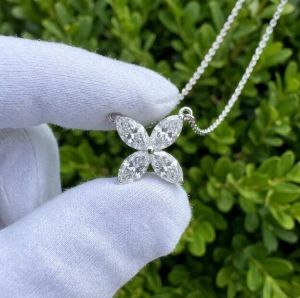 6CTW Lab Grown Diamond Marquise Flower Pendant Necklace &AMP; Stud Earrings Set