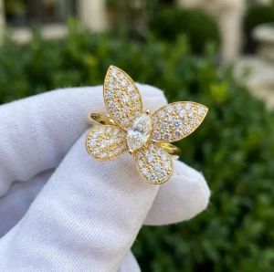 E VVS2 Lab Grown Marquise Diamond Butterfly Ring
