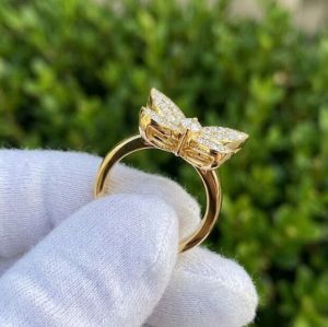 E VVS2 Lab Grown Marquise Diamond Butterfly Ring
