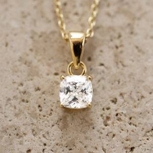 IGI Certified Cushion Cut Lab Grown Diamond Pendant