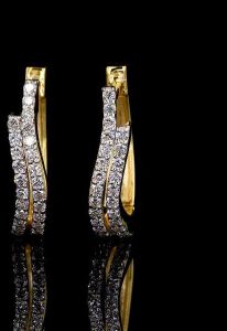 Lab Grown Diamond Bali Hoop Earrings